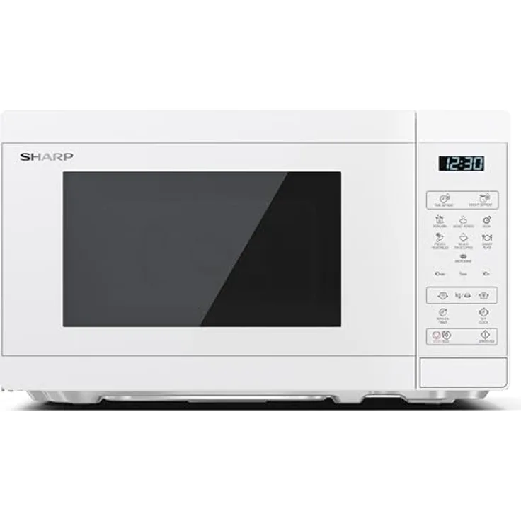 Sharp YC-MS02E-C Mikrowelle, Standgerät, 800W, Garraum 20L, 11 Leistungsstufen, 8 automatische Programme, Timer, inkl. Drehteller, weiß