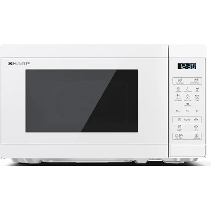 Sharp YC-MS02E-C Mikrowelle, Standgerät, 800W, Garraum 20L, 11 Leistungsstufen, 8 automatische Programme, Timer, inkl. Drehteller, weiß – Bild 1