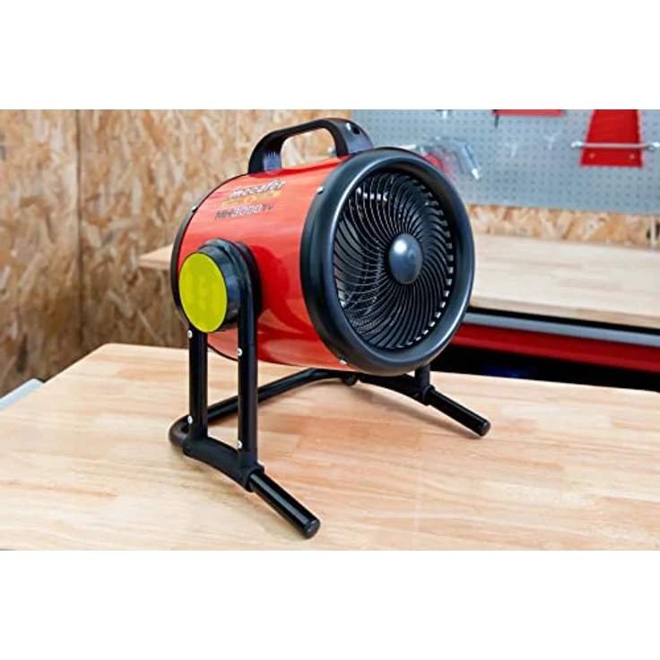Mecafer mh3000vt Heizlüfter, 3000 W Turbo, schwenkbar bis 60°, für Räume bis 40 m², Edelstahl-Heizelement – Bild 2