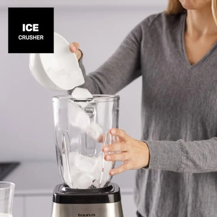 Taurus AMAZING Standmixer, 1500W, 1,5L Glasbehälter, 4 Edelstahlklingen, 2 Geschwindigkeitsstufen, Turbofunktion, Sicherheitsmechanismus – Bild 5