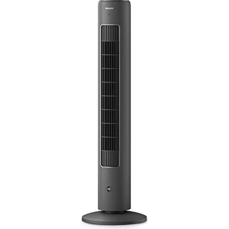 Philips Oszillierender Turmventilator 5000 Serie, 105 cm, Fernbedienung, Timer, 3 Geschwindigkeiten, 3 Modi, 40W, leistungsstarker leiser Luftstrom, geeignet als Aroma-Diffuser, grau (CX5535/11) – Bild 1