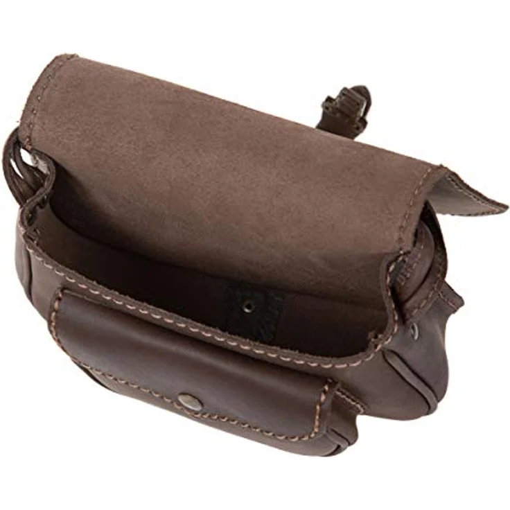 Mika Bonny Umhängetasche, 100% Leder, dunkelbraun, 23 cm x 8 cm x 18 cm – Bild 2