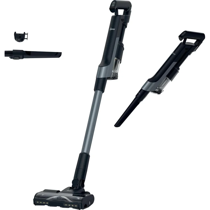 Hoover HF210HP 011, Beutelloser Stabstaubsauger in Grau-Quarz-Metallic, 1 l, leicht und kabellos
