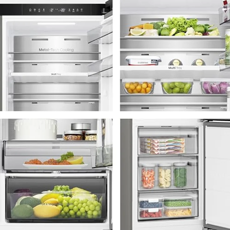 Hisense RB3K330SAIC, Freistehende Kühl-Gefrierkombination, 330 l, Energieeffizienzklasse C, Edelstahl – Bild 12