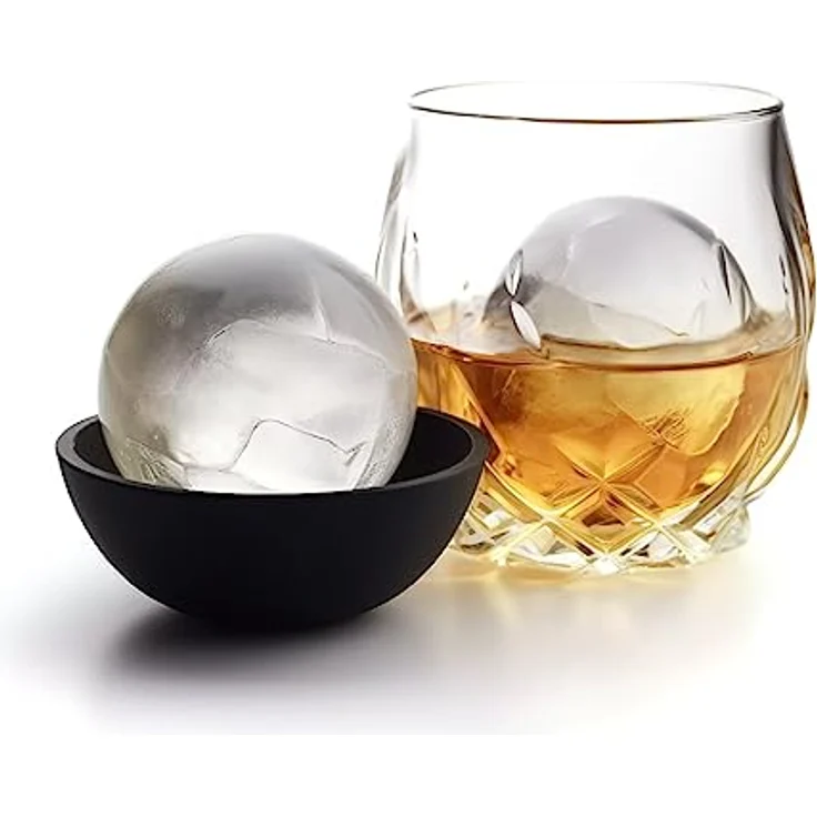Maskworld Silikonform für 4 Kugel Eiswürfel, vielseitig einsetzbar für Eis, Schokolade und Backwaren, BPA-frei, spülmaschinengeeignet – Bild 2