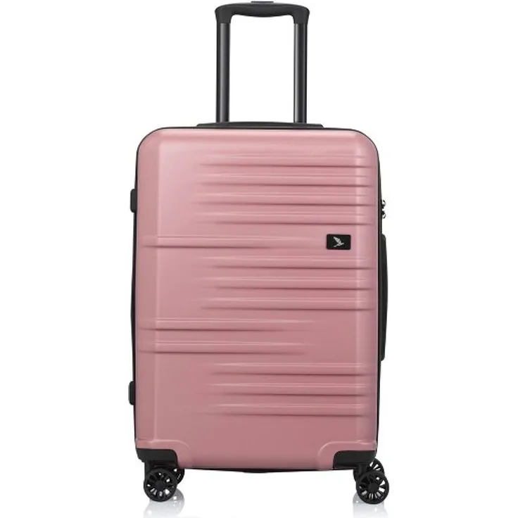 Pack Easy Mena 64 cm Trolley mit Dehnfalte, 4 Rollen, aus 100% Polypropylen, rosa