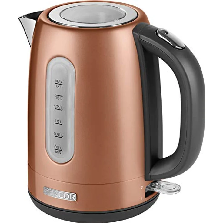 SENCOR SWK 1776GD Wasserkocher aus Edelstahl mit abnembarem Filter (2150 Watt, Volumen 1,7 L) metallic braun – Bild 2