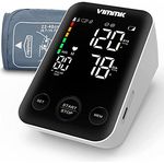 Vimmk Blutdruckmessgerät Oberarm Digital Messgerät Bluthochdruck LED Display, Arrhythmie-Erkennung & Pulsmessung, 2x120 Speicher, Manschette 22-40cm