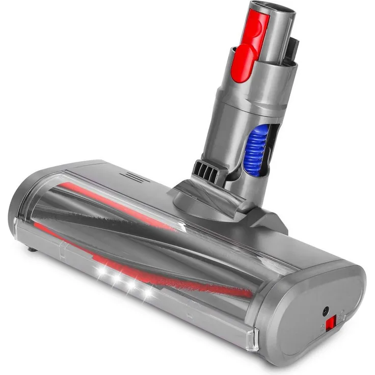 LA CUTE Staubsaugerrohr Ersatzbürste für Dyson V7-V15, motorisierte Bürste mit 4 LED-Lichtern, flexibel 180°, geeignet für Hartböden & Teppiche