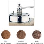 Zassenhaus Kaffeemühle MONTEVIDEO , Qualität aus Deutschland , Aus Nussbaum und Birne , Mahlgrad stufenlos einstellbar , 50 g Bohnenbehälter , Manuelle Kaffeemühle
