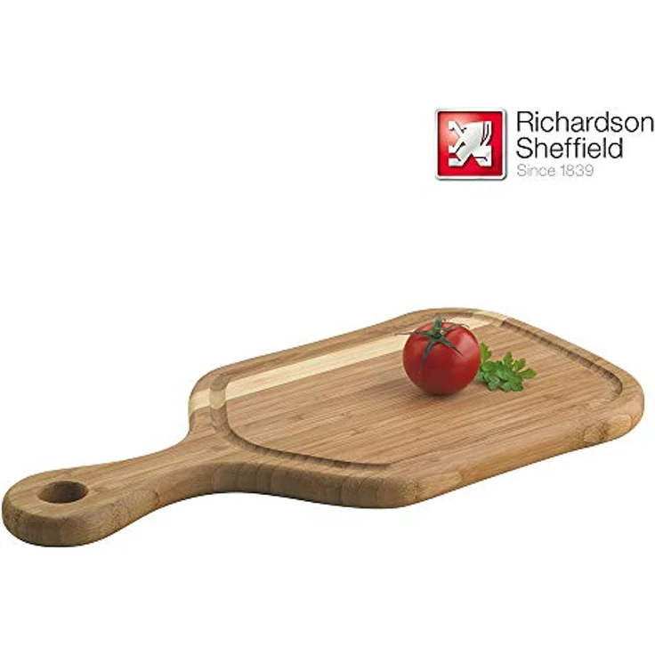 Richardson Sheffield PADDLE Schneidebrett, 2 x 38 x 19.3 cm, mit Saftrille, Holzbrett Küche, Cutting Board, Brettchen, Küchenutensilien Holz, Bambus, Braun – Bild 7