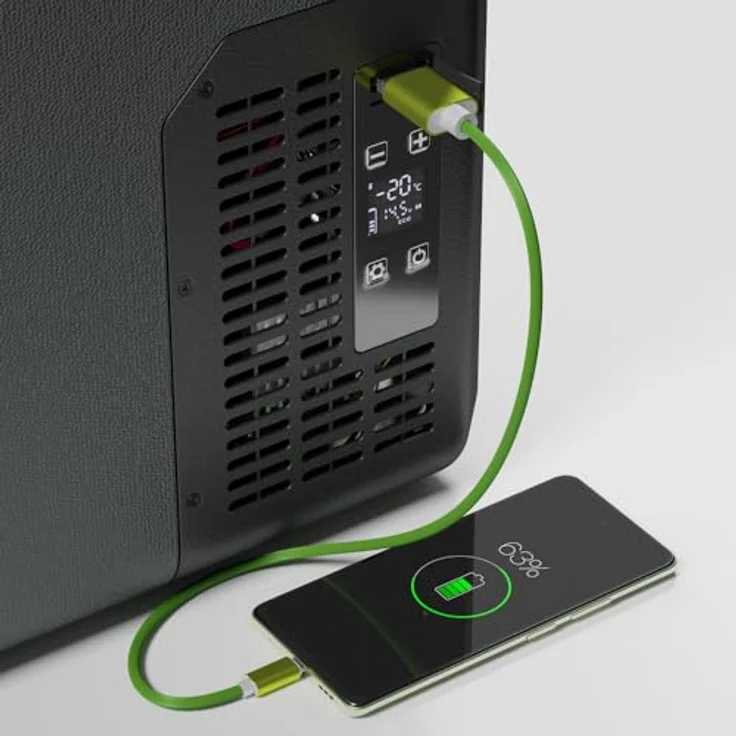 Yolco ET18 Carbon, Kühlbox mit 17 l und -20°C Kühlleistung, betrieben mit 12V/24V, leise (48 dB) – Bild 11