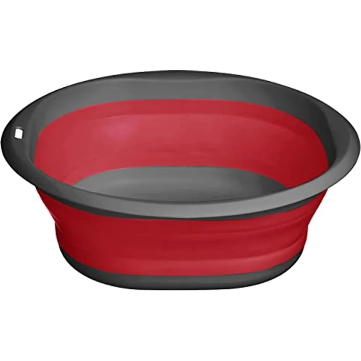 Westmark Schüssel, Faltbar, Mit Aufhängevorrichtung, Fassungsvermögen: 2700 ml, Kunststoff, Rot/Anthrazit, 21322270 – Bild 1
