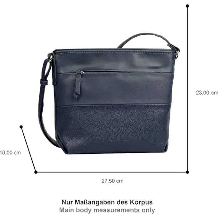 Tom Tailor Nicolina Umhängetasche, 27.5 cm, blau, mit verstellbarem Schulterriemen, Handyfach und Reißverschlussfach – Bild 4
