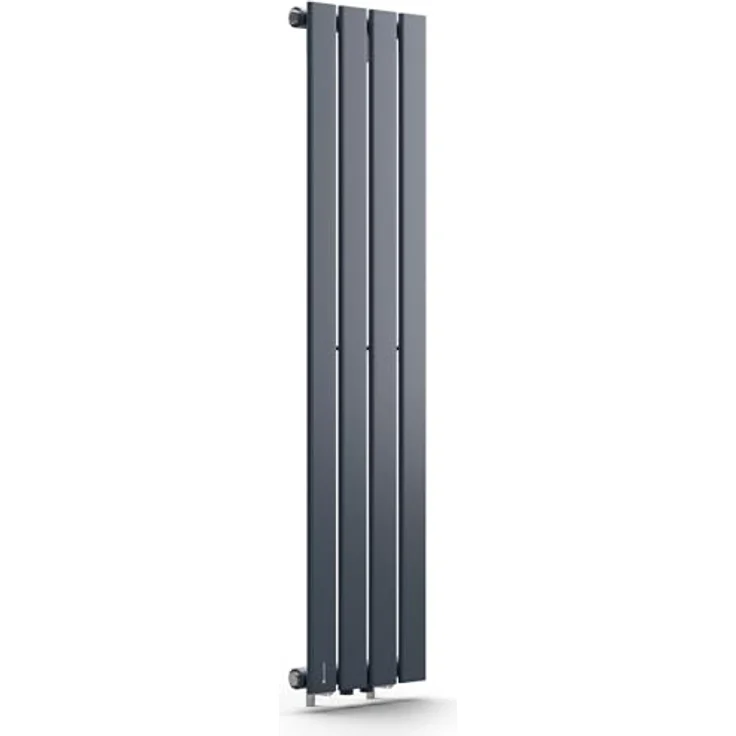 Blumfeldt Flachheizkörper Vertikal, 733 Watt Design Badheizkörper mit Thermostat, sparsamer Warmwasser Wandheizkörper für Badezimmer & Wohnzimmer – Bild 1