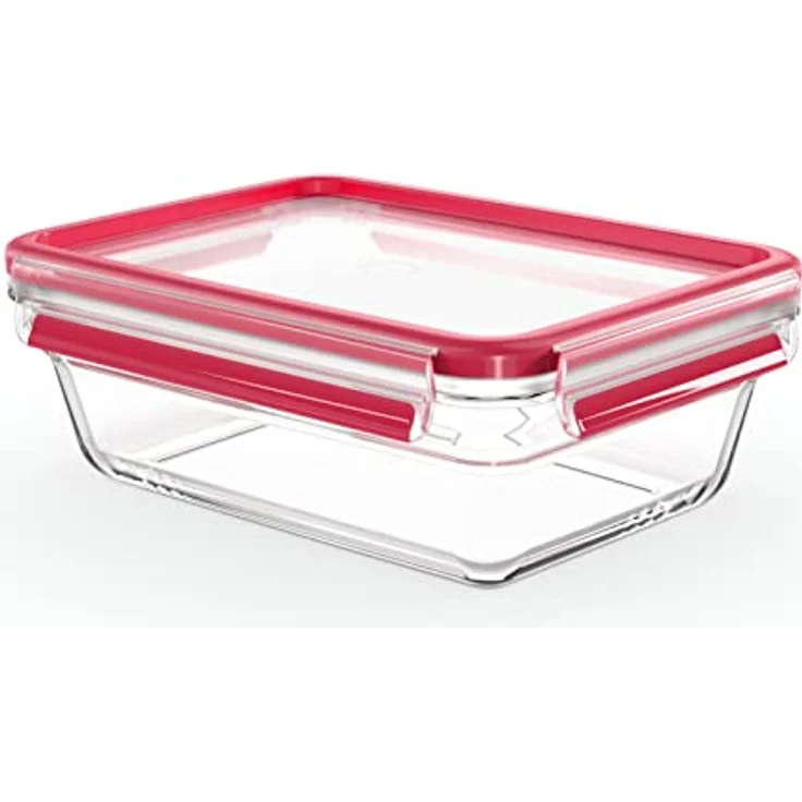 Tefal MasterSeal Glass 1,3L, rechteckige Vorratsdose aus 100% ofenfestem Borosilikatglas, spülmaschinen- und mikrowellengeeignet, 30 Jahre Garantie – Bild 2