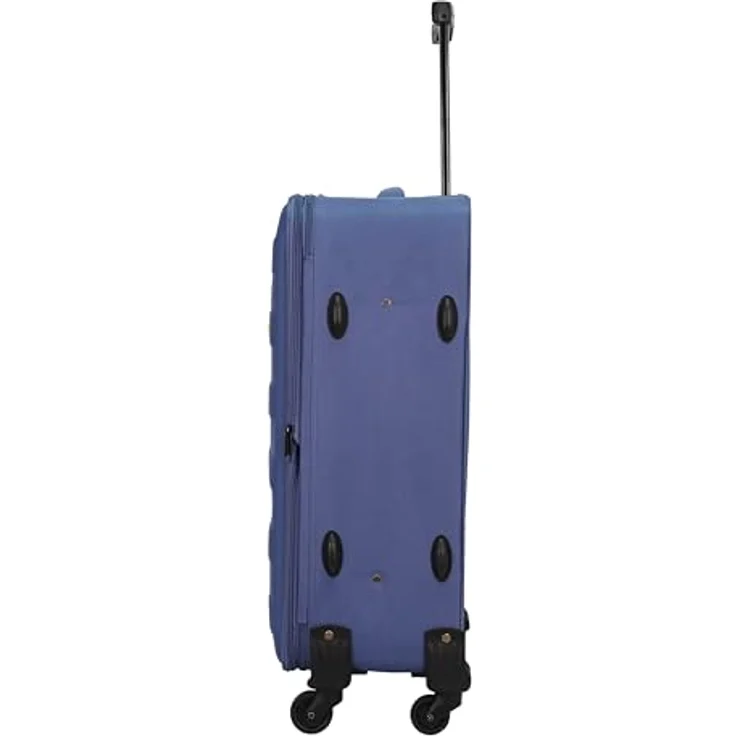 SIGN Stoffkoffer Reisekoffer Trolley (Großer Koffer 70cm) + 5cm Dehnungsfuge, Blau – Bild 3