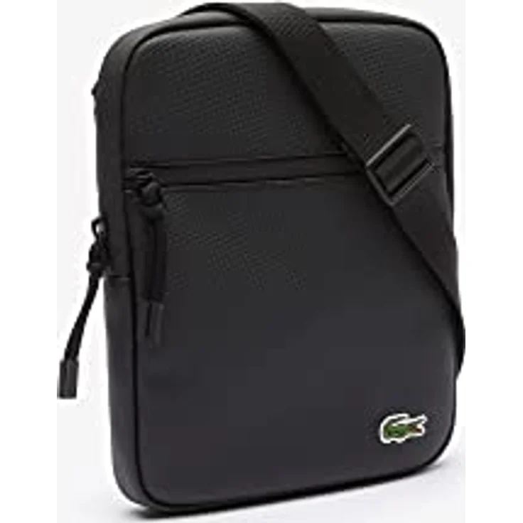 Lacoste Umhängetasche LCST Flat Crossover Bag 3308, Crossbody Bag, sportives Design, ordentlicher Stauraum, schwarz – Bild 3