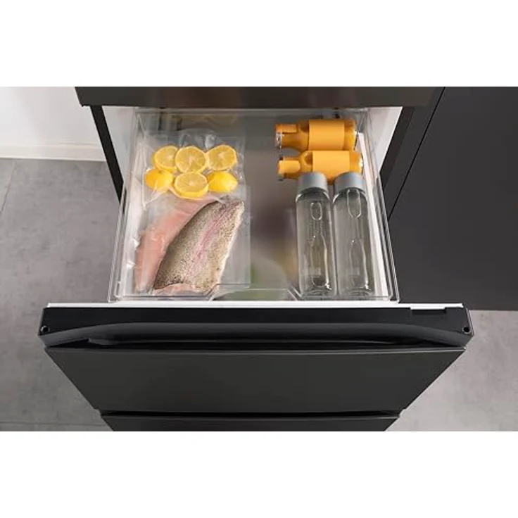 Hisense RM469N4AFD1 Kühl-Gefrierkombination, freistehend, NoFrost, 368 Liter, 229 L Kühlen, 113 L Gefrieren, XtremeFreeze, Smart Fresh, schwarz Inox – Bild 13