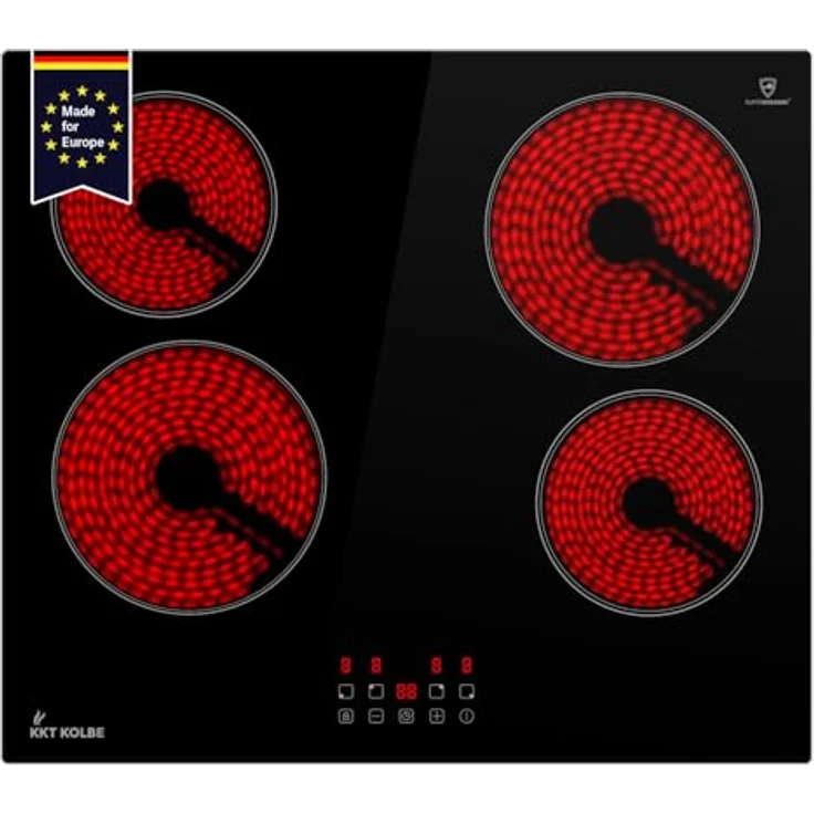 KKT KOLBE CH5900RL, autarkes Kochfeld mit 60 cm Glaskeramik-Oberfläche, 4 Zonen, 6 kW, Touch-Bedienung, Abschalt-Timer und Kindersicherung – Bild 1