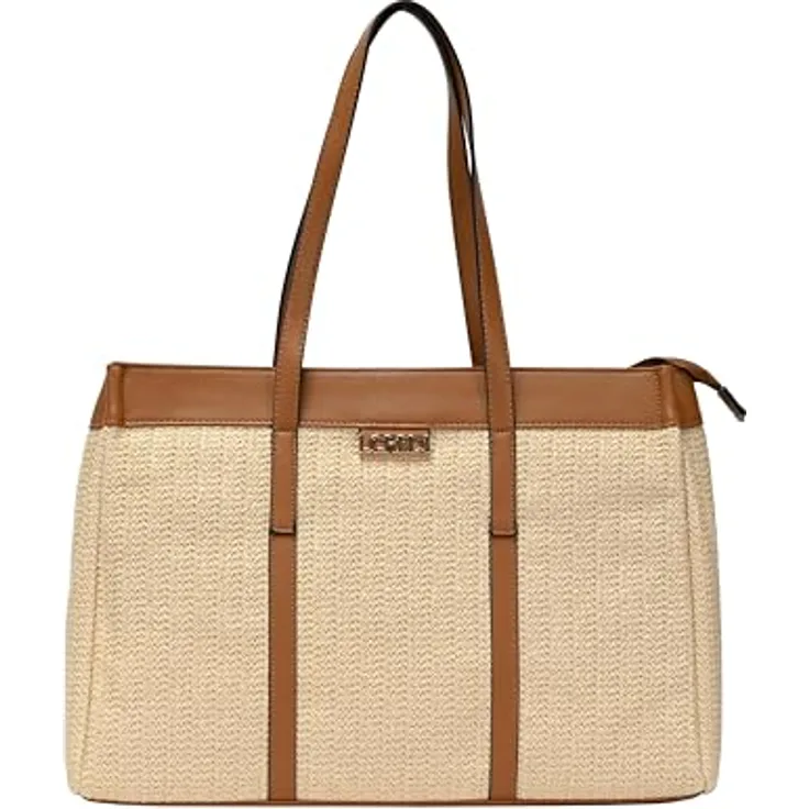 L.Credi Rosalie Shopper Tasche, 42 cm, braun, 100% Polyester, 42 x 11 x 30.5 cm
