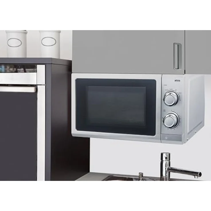 Silva MW-U 25.4, Einbaumikrowelle Silber mit 700W, 17L Garraum, Timerfunktion, Sichtfenster und 6 Leistungsstufen – Bild 5