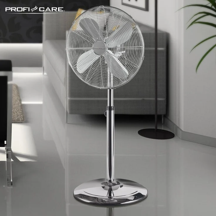 ProfiCare PC-VL 3064 MS Metall-Standventilator, Oszillierend, Neigungswinkel verstellbar, Höhenverstellbar, Ø ca. 40cm, inox - Preisvergleich – Bild 6
