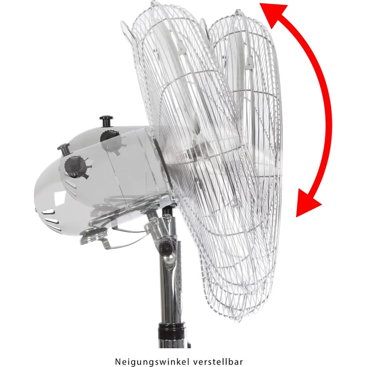 ProfiCare PC-VL 3064 MS Metall-Standventilator, Oszillierend, Neigungswinkel verstellbar, Höhenverstellbar, Ø ca. 40cm, inox - Preisvergleich – Bild 4