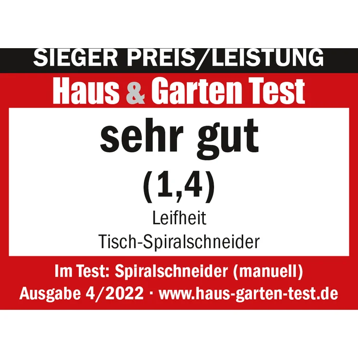 Leifheit Tisch-Spiralschneider, Zucchini Nudeln Schneider mit 3 Klingen für verschiedene Gemüsenudeln, platzsparend zusammenklappbar, standfester Julienne Schneider, Zoodlemaker spülmaschienengeeignet – Bild 2