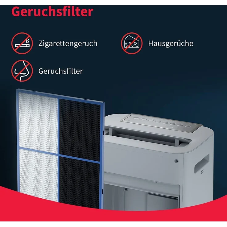 SHARP UA-HG40E-T Luftreiniger mit Luftbefeuchter, bis 28 m², 3-Stufen Filtersystem (Vorfilter, Geruchsfilter, HEPA-Filter), taupe – Bild 9