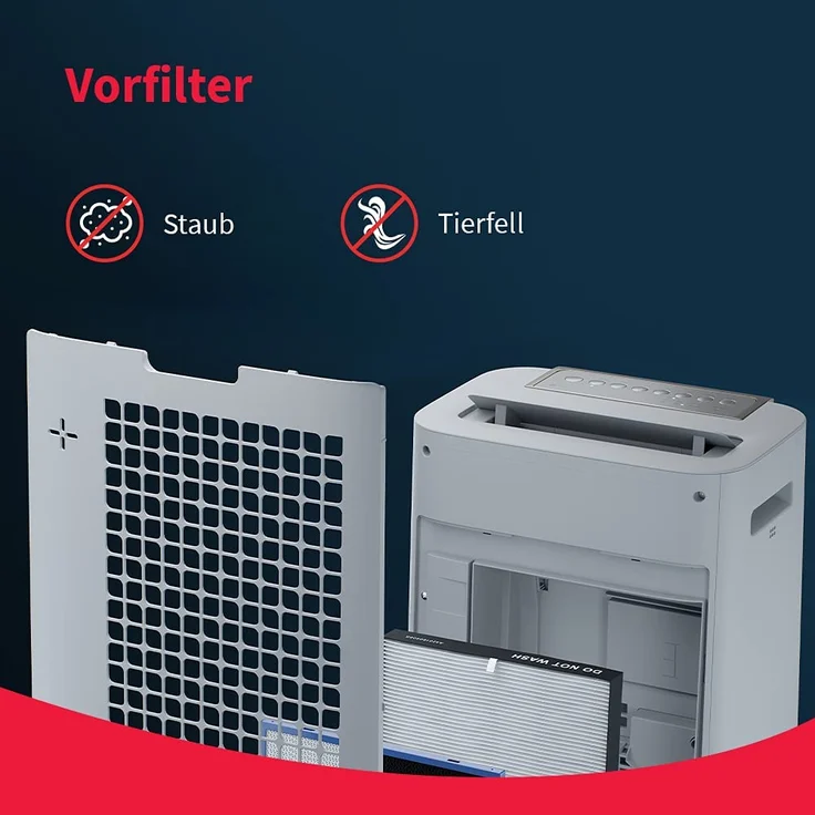 SHARP UA-HG40E-T Luftreiniger mit Luftbefeuchter, bis 28 m², 3-Stufen Filtersystem (Vorfilter, Geruchsfilter, HEPA-Filter), taupe – Bild 8