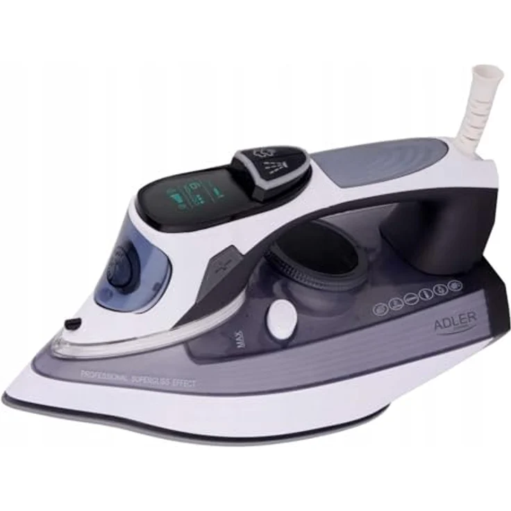 Adler Dampfbügeleisen AD 5053, 3000 Watt mit 240 g/min Dampfausgabe, Schwarz-Grau-Weiß – Bild 4