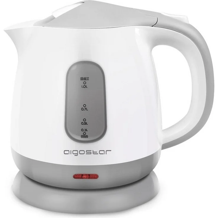 Aigostar Wasserkocher Mini Wasserkocher Klein, Reisewasserkocher, Abnehmbarer Filter, 1 l, 1100,00 W, Wasserstandsanzeige