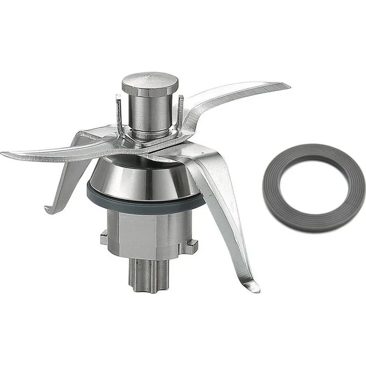Trade-Shop Flügelmesser für Vorwerk Thermomix TM21, Ersatzmesser mit 4 ultrascharfen Klingen aus Edelstahl inkl. Dichtungsring, passgenau und spülmaschinenfest