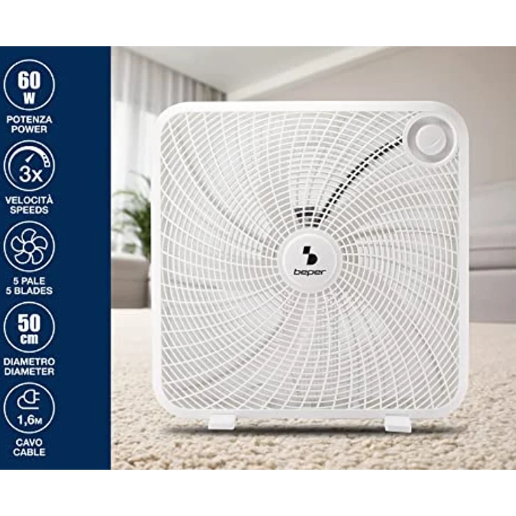 BEPER P206VEN550 Box Ventilator 50 cm - Box Fan, Konzipiert für Große Umgebungen – Bild 2