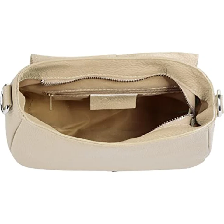 Cluty Umhängetasche, echt Leder, Made in Italy, minimalistisch, modern, 100% Rindleder, in den Farben Braun erhältlich – Bild 6