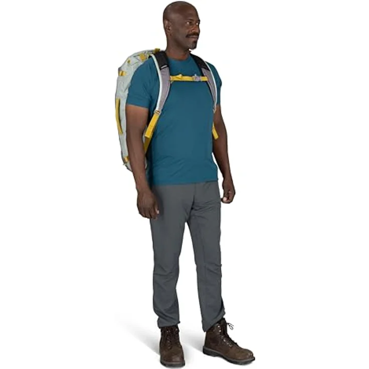 Osprey Transporter 65, Weekender Reisetasche aus 100% Nylon, 41 cm x 30 cm x 68 cm, frostige Minze-Soundwave Grau – Bild 10