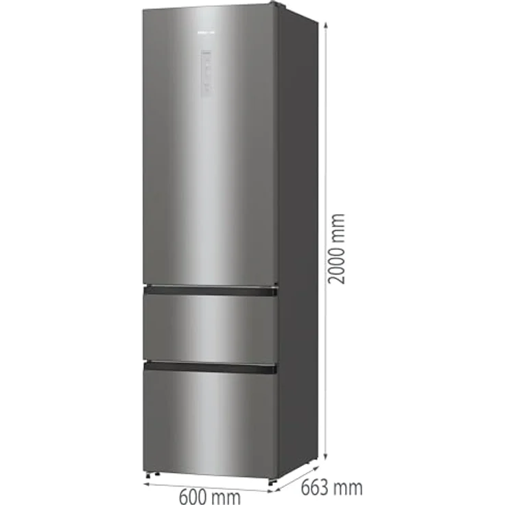 Hisense RM469N4ACD Kühl-Gefrierkombination, Total NoFrost, Smart Fresh, CrispZone Smart Humidity, Convert ZeroZone, 368 Liter, Freistehend, Weiß – Bild 2