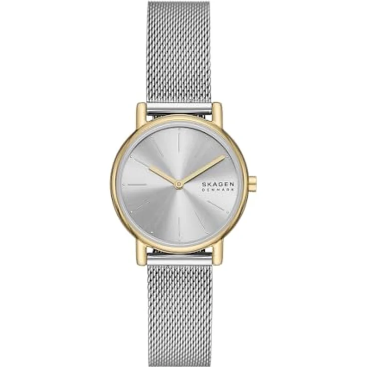 Skagen Damen Analog Quarz Uhr mit Edelstahl Armband SKW3153SET, 30-mm-Gehäuse, silbernes Milanaiseband – Bild 1