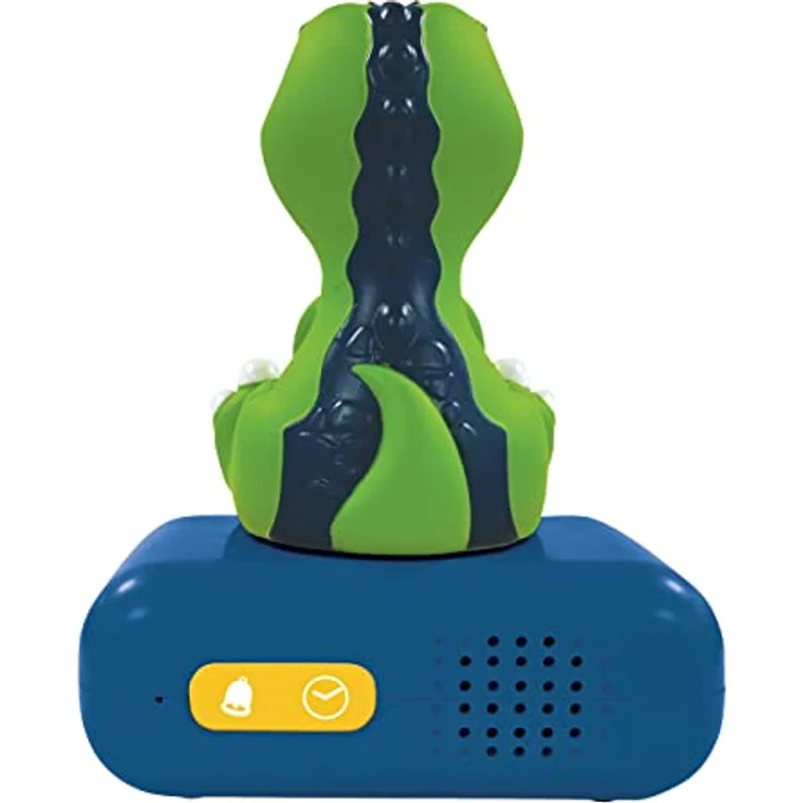 Lexibook RL800DINO, Dinosaurier Nachtlicht-Wecker mit Sounds und Melodien, LCD-Hintergrundbeleuchtung, Schlummerfunktion, Blau/Grün – Bild 2
