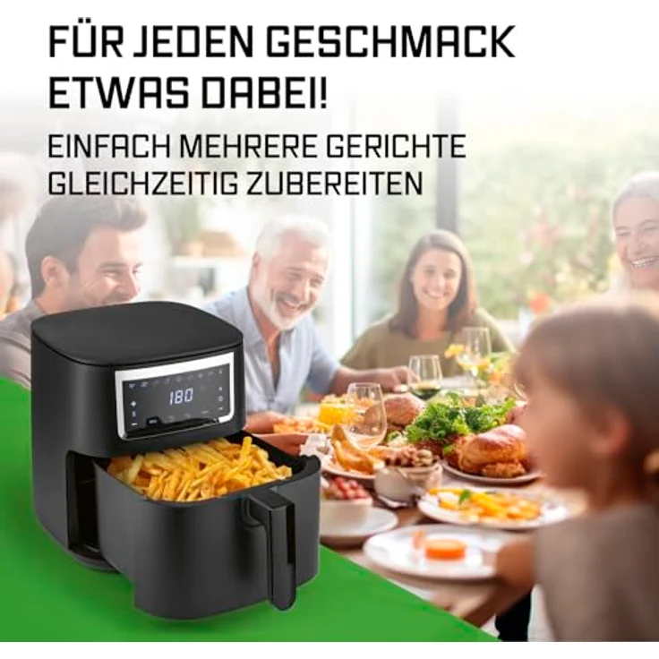 "GOURMETmaxx Heißluftfritteuse 6,5 l, Airfryer mit Touchscreen, Timer und 11 Programmen" – Bild 6