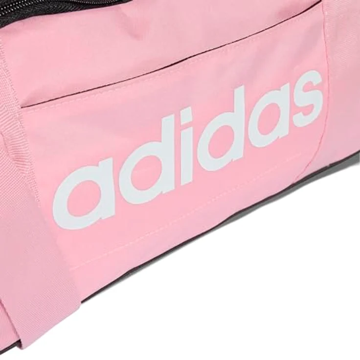 adidas Performance LINEAR DUFFEL S Sporttasche, praktische Reisetasche mit separatem Schuhfach, recycelte Materialien, schwarz – Bild 5