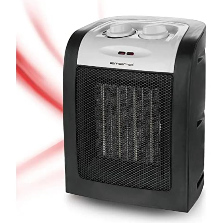 Emerio FH-106145, 1800W ECO Keramik Heizlüfter mit zwei Leistungsstufen, PTC Heizelement, Thermostat, Sicherheitsschalter und Ventilatorfunktion, Schwarz – Bild 5