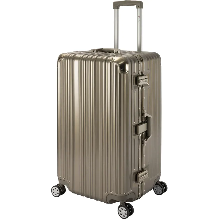Travelhouse Hartschalen-Trolley London Sports Trunk, 4 Rollen, TSA Zahlenschloss Alu-Rahmen Schnappverschluss Polycarbonat-Hartschale, Sportgepäck-Koffer XL, blau