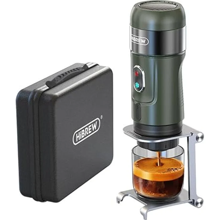 HiBREW Kapselmaschine, 15 Bar Druck, 2200mAh wiederaufladbare Batterie, mit Adapter – Bild 2