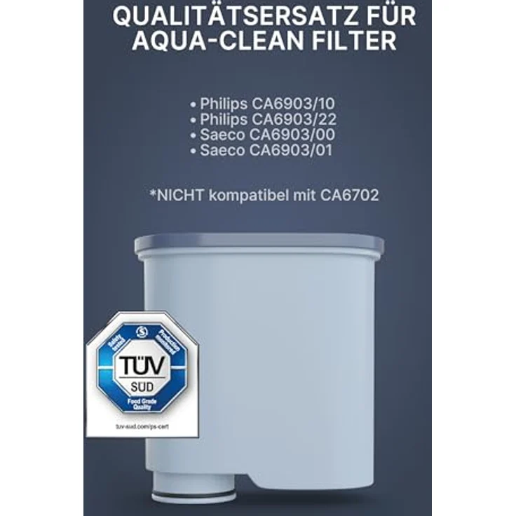Comedes Wasserfilter 9er Set, kompatibel mit Philips Saeco CA6903, natürliche Aktivkohle und Ionenaustausch für optimales Wasser – Bild 4