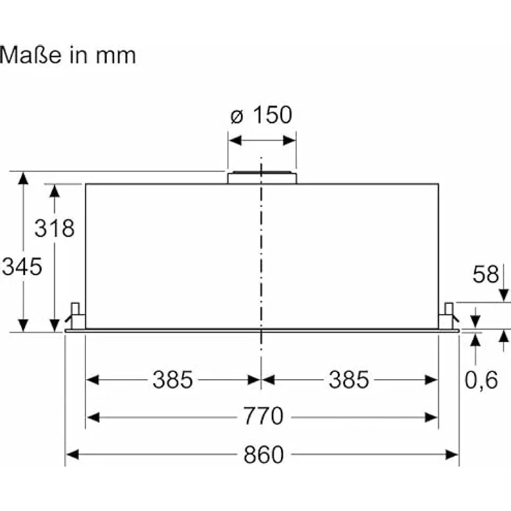 Siemens Lüfterbaustein LB87NAC50, 86cm Edelstahl, Abluft- und Umluftbetrieb, 3 Leistungsstufen, LED Arbeitsplatzbeleuchtung – Bild 9