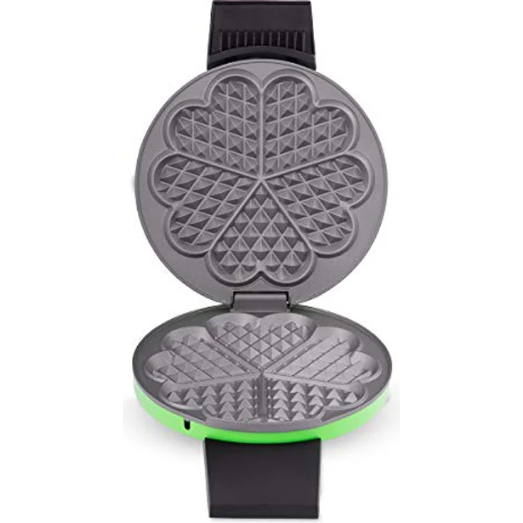 cloer 1627-14 Waffelautomat für klassische Herzchen-Waffeln - 930 W-Waffelgröße 15,5 cm-stufenlos wählbarer Bräunungsgrad, Grün – Bild 5