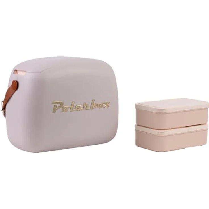 Polarbox Kühlbox, passive Kühlung, 6 l, ergonomischer Griff aus Naturleder, hält frisch bei 5-15 °C für 24 Stunden – Bild 1