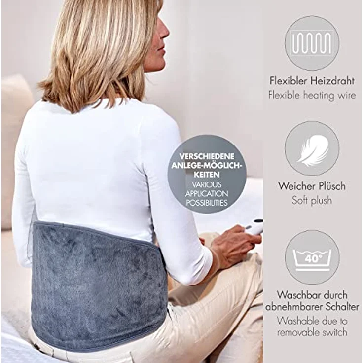 promed Wärmegürtel HGP-1.7, Wärme am Bauch, Rücken und Hüfte, 35 Grad, schwarz – Bild 6